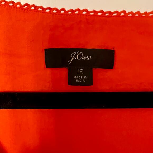 J. Crew resort Orange Eyelet Wrap Top SZ 12 - Picture 4 of 8